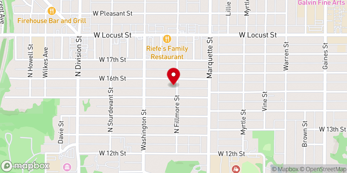 Map showing location of Calvary Seventh-Day Adventist Church