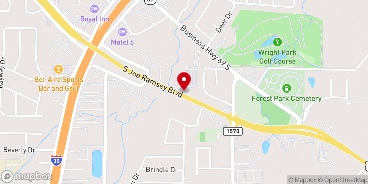 Map showing location of Wesley United Methodist Church, Greenville Texas