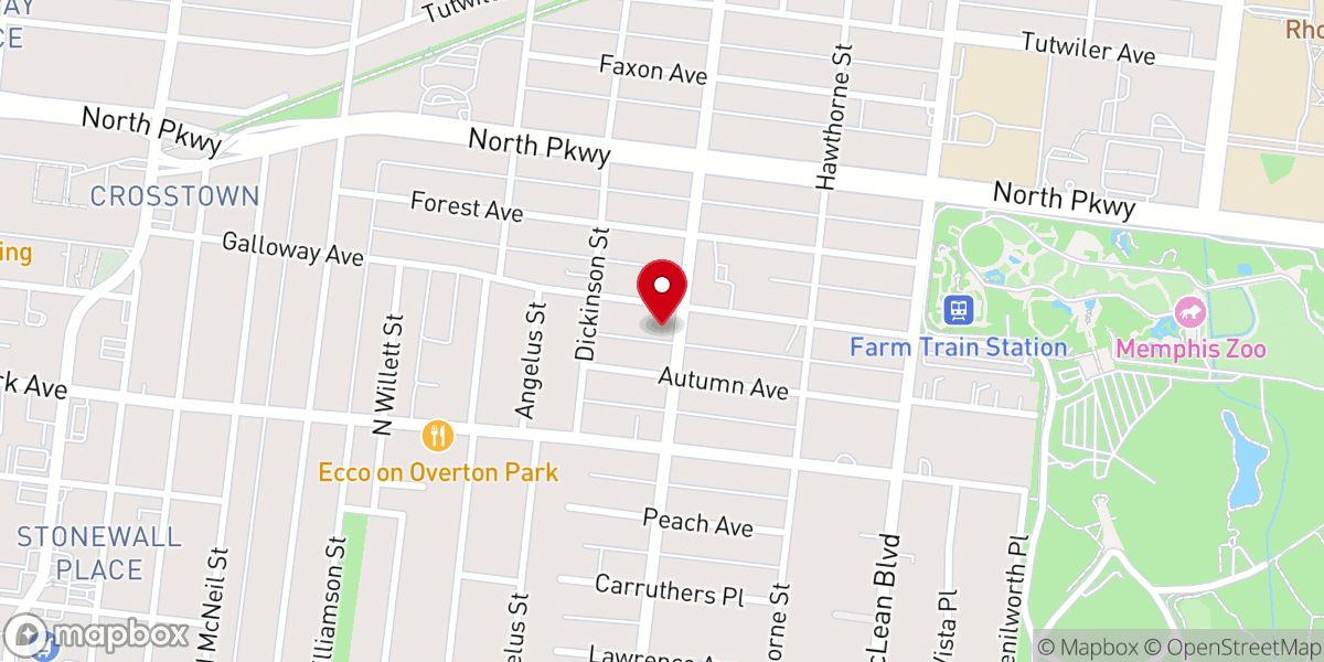Map showing location of Mercy Hill Church