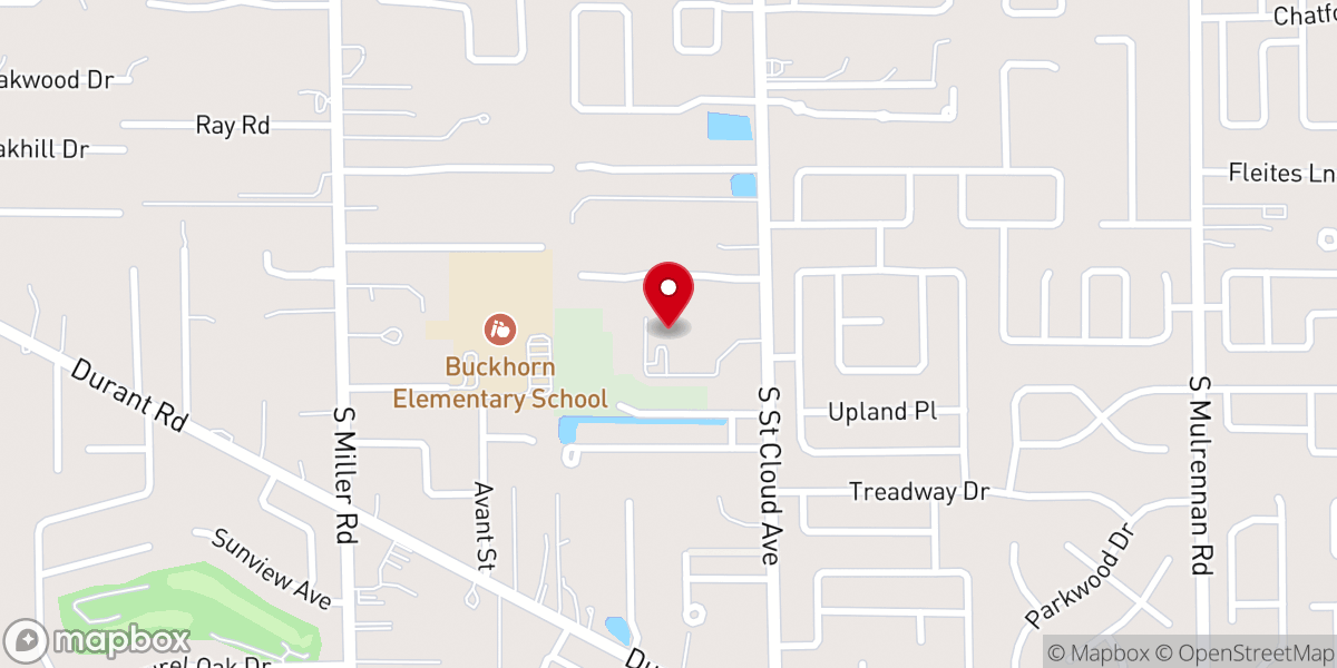 Map showing location of Centerpoint Church