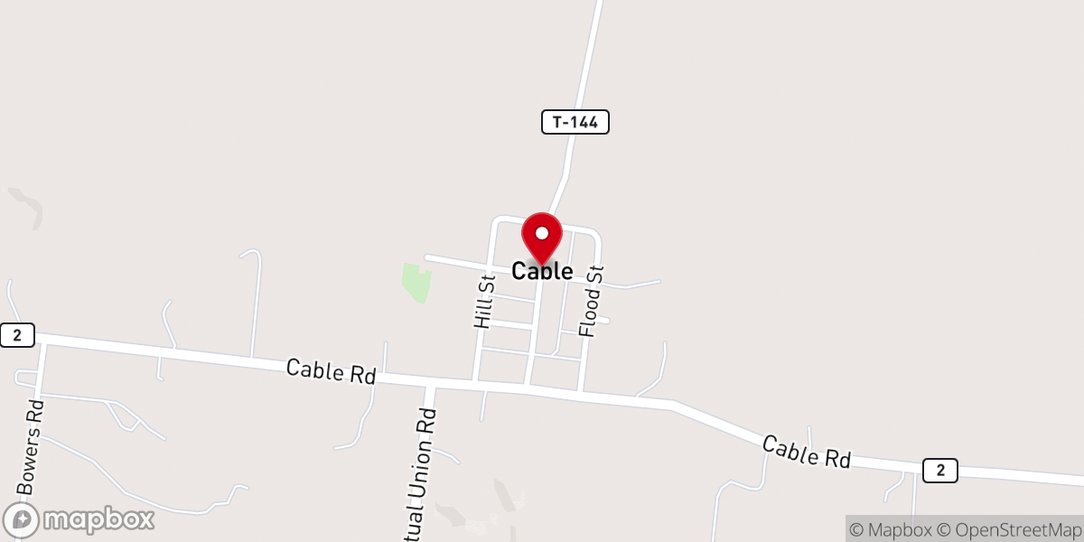 Map showing location of Cable