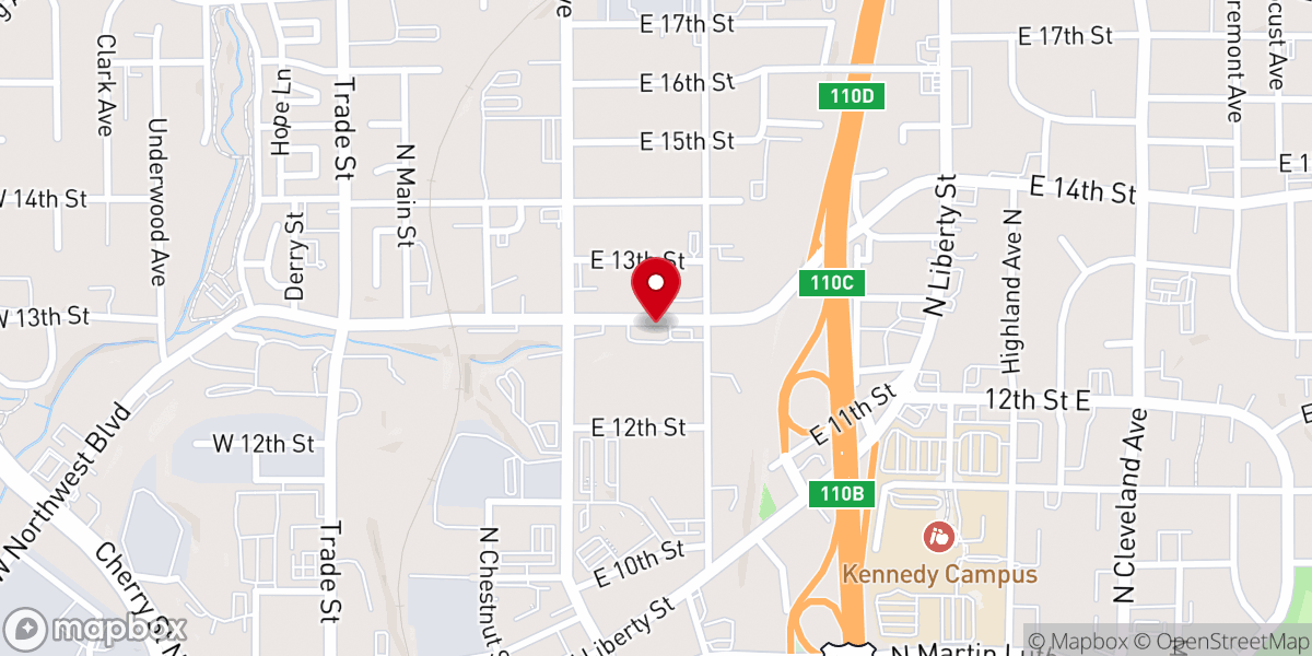 Map showing location of Samaritan Ministries