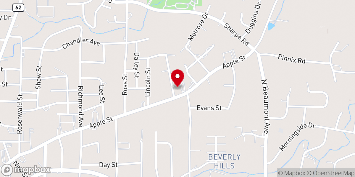Map showing location of St Matthews AME Church