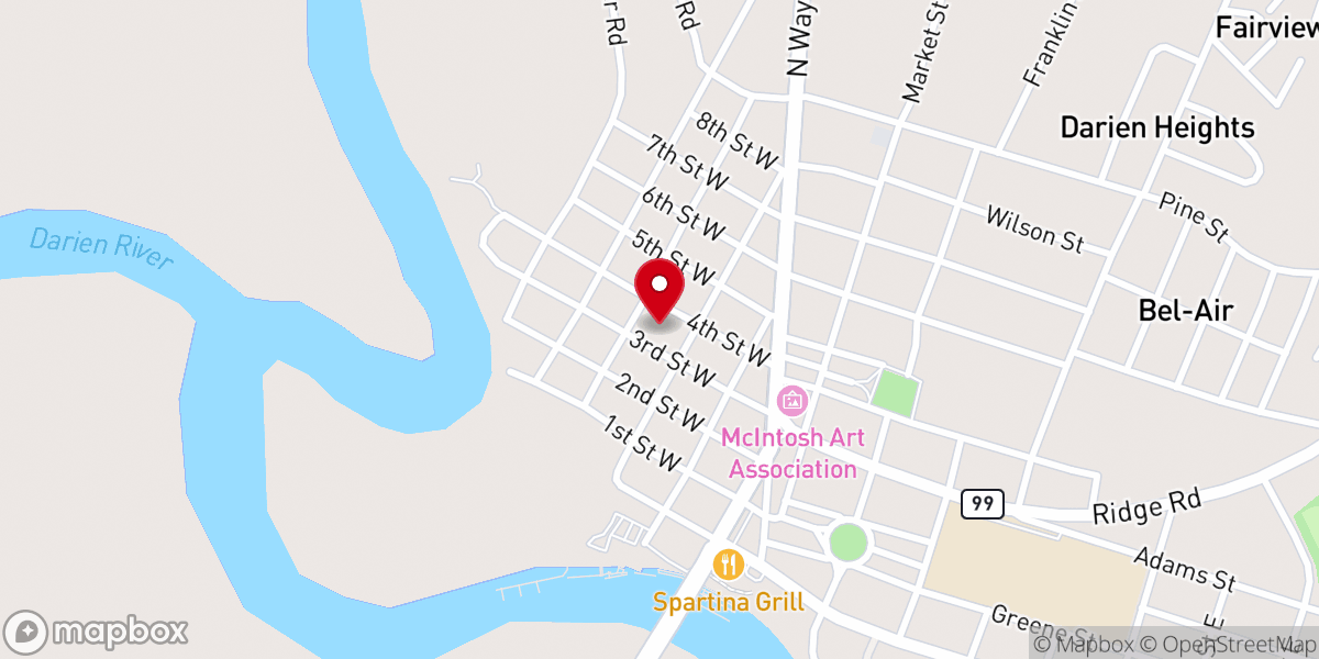 Map showing location of FPC Antiques & More