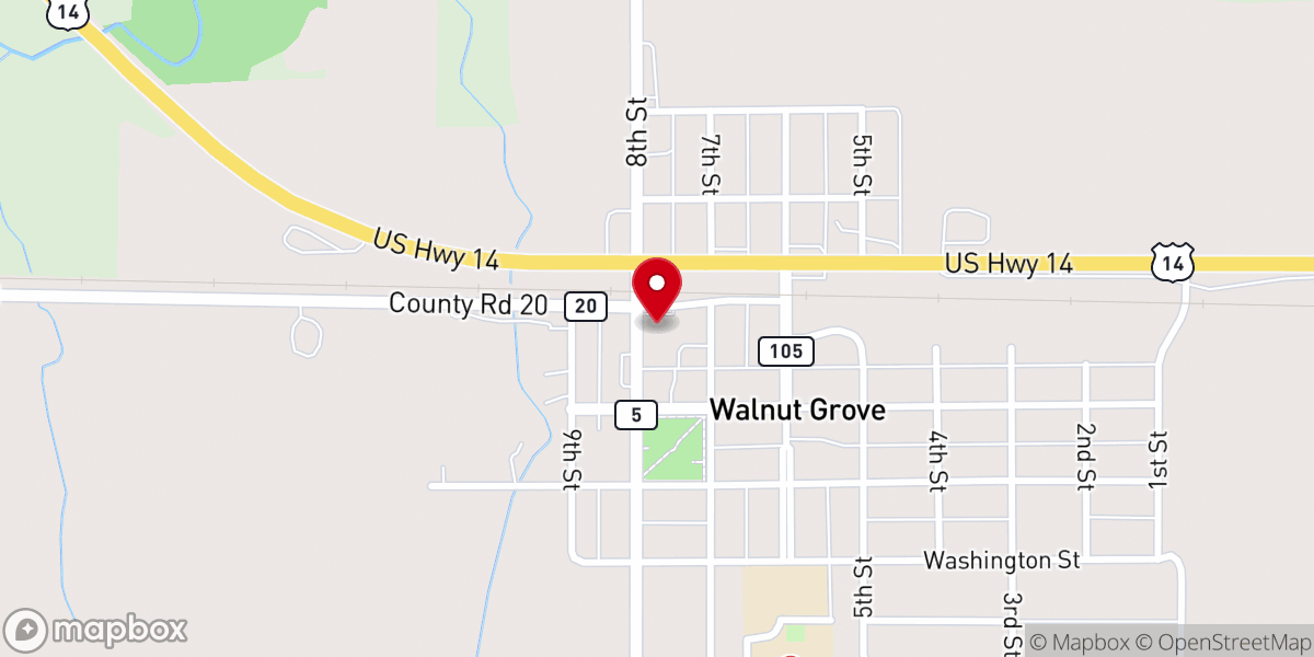 Map showing location of Laura Ingalls Wilder Museum & Tourist Center