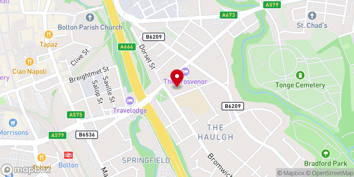 Map showing location of The Way Church Bolton