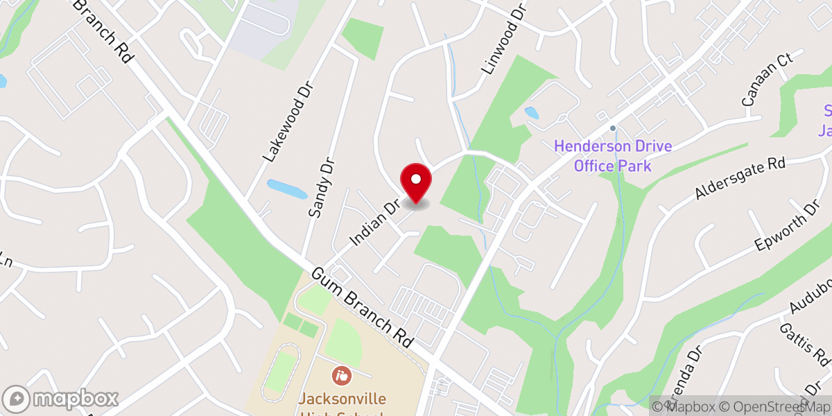 Map showing location of Cardinal Village Church