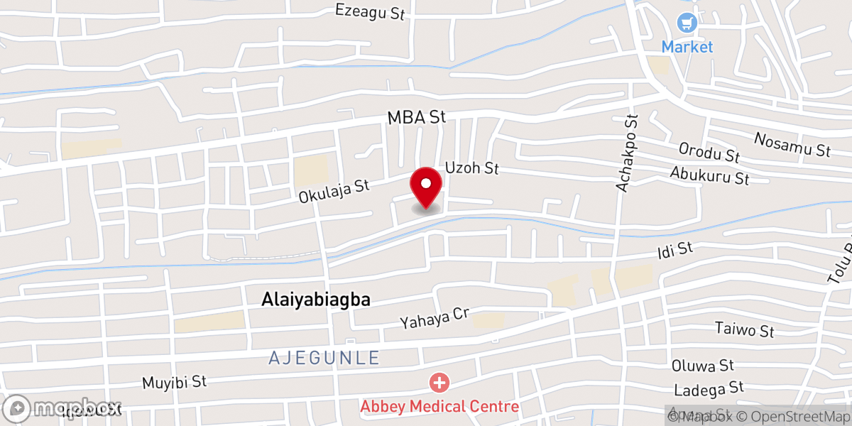 Map showing location of Christ Apostolic Church Mount Of Comfort