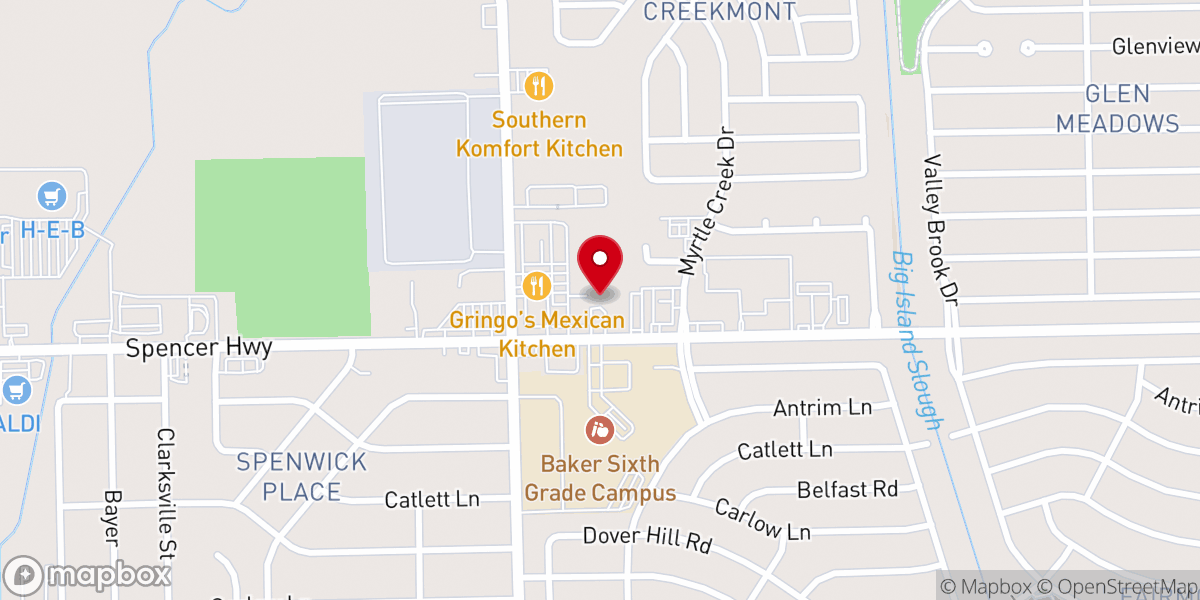 Map showing location of St James Presbyterian Church