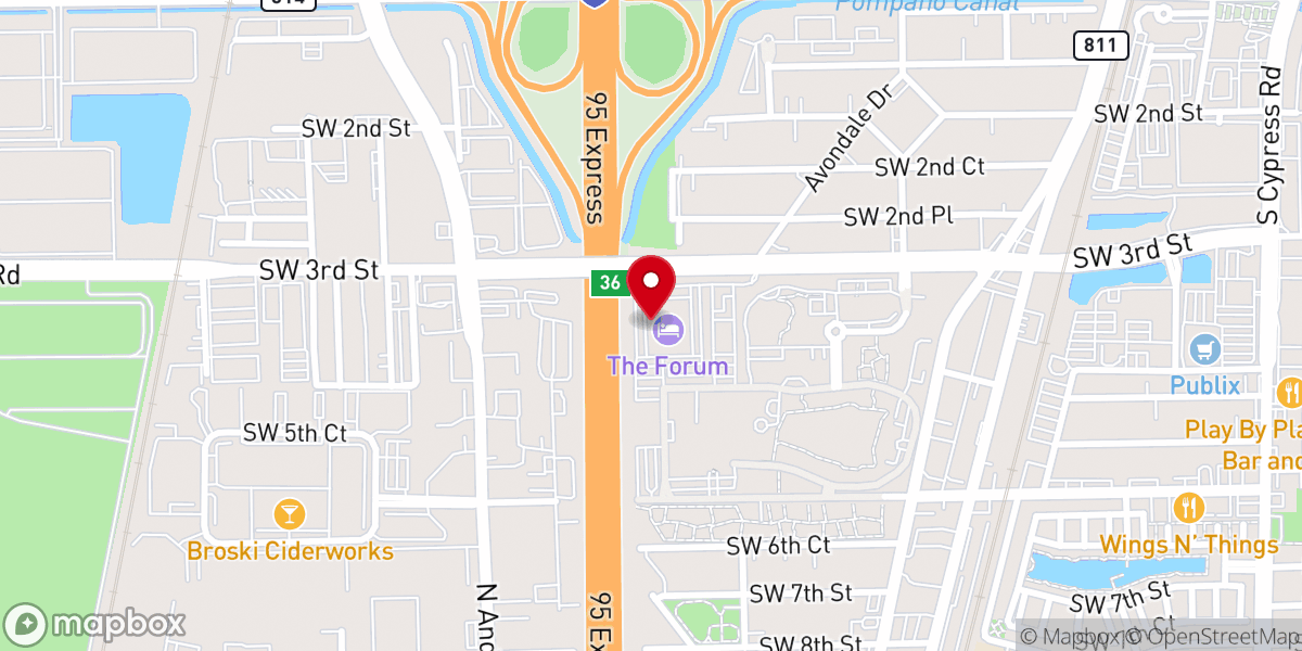 Map showing location of IPUL Pompano - Iglesia Agape