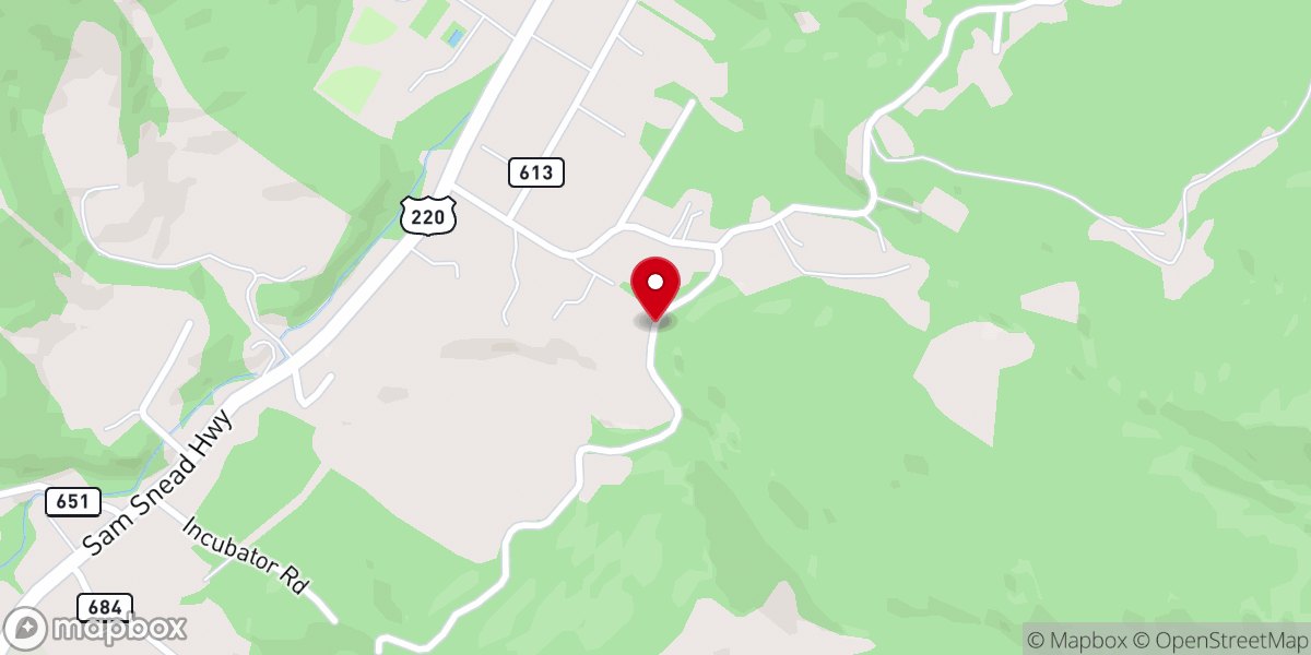 Map showing location of Mount Olive Baptist Church