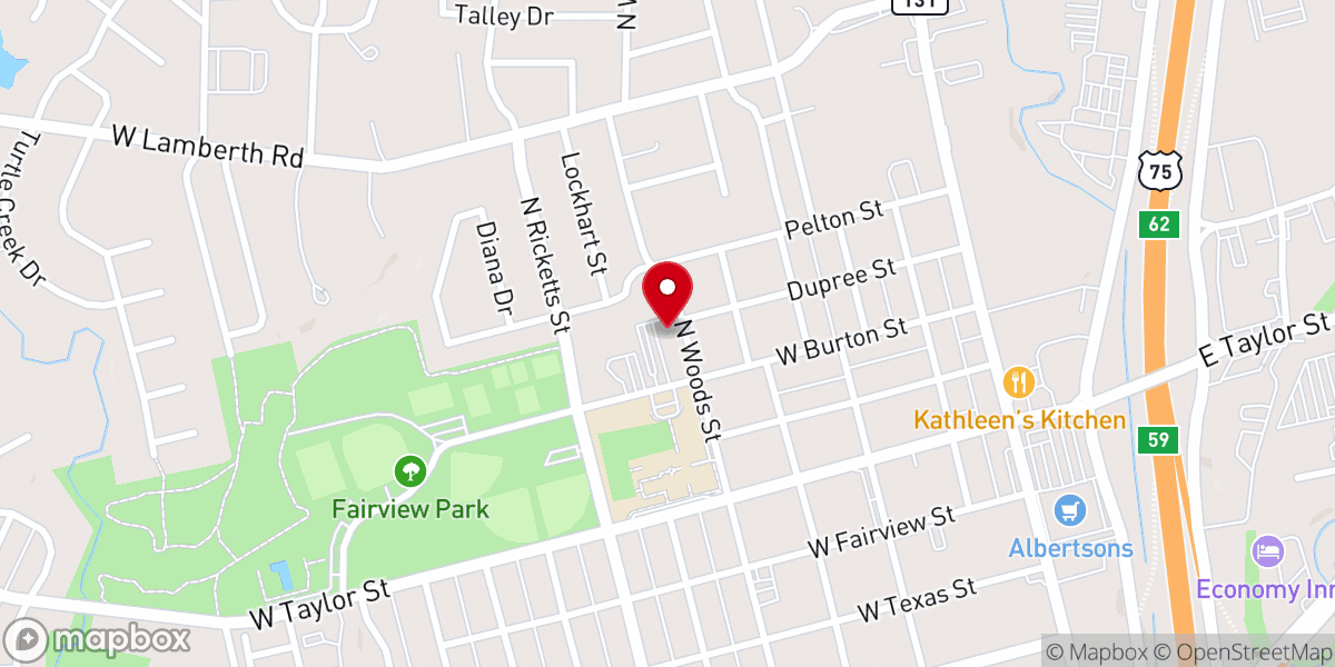 Map showing location of Post Oak Fellowship