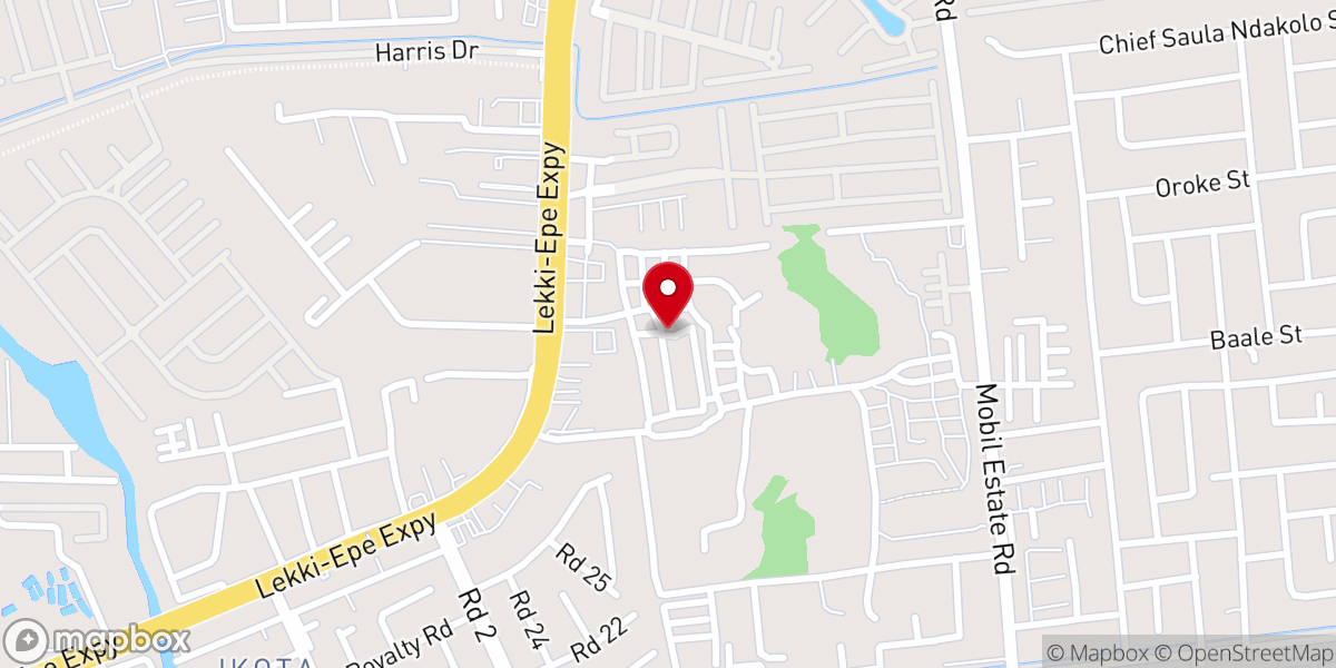 Map showing location of New Generation Baptist Church