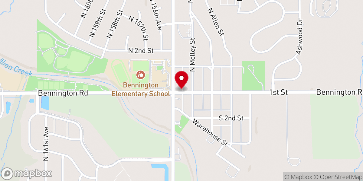 Map showing location of Bennington