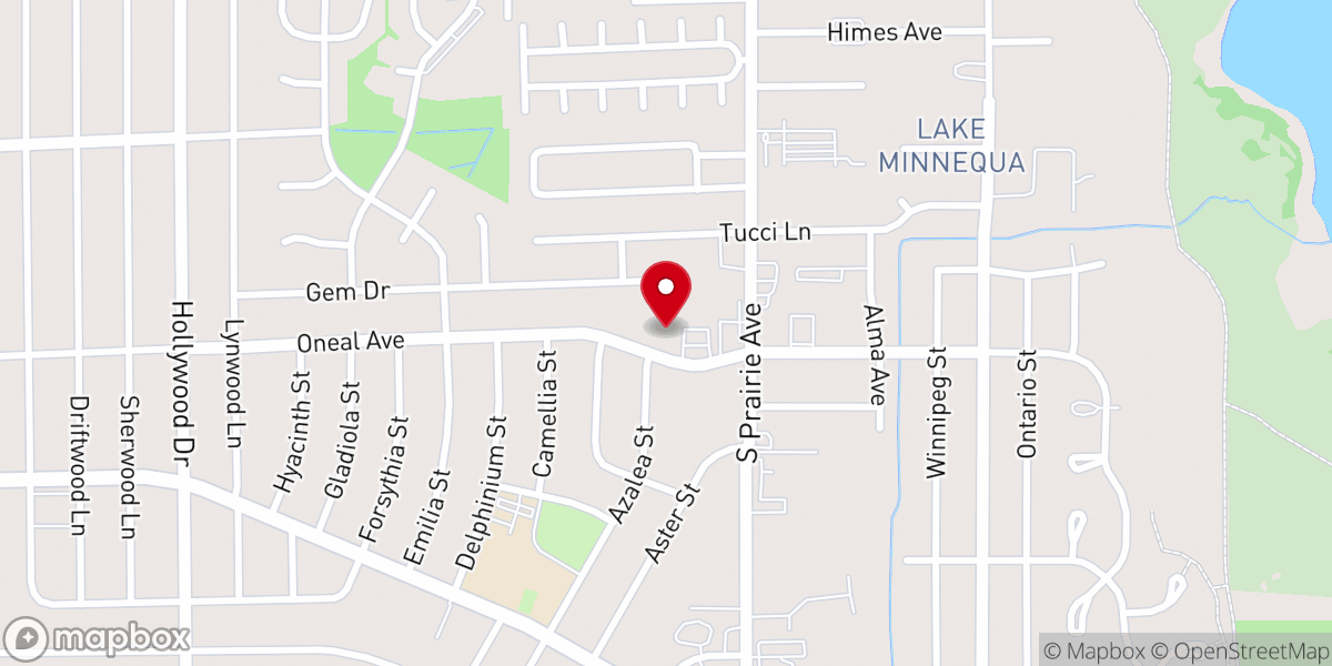 Map showing location of Rocky Mountain Baptist Church