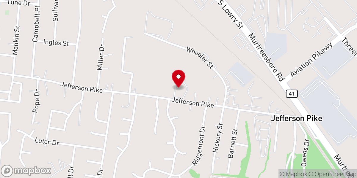 Map showing location of Jefferson Pike Church of Christ