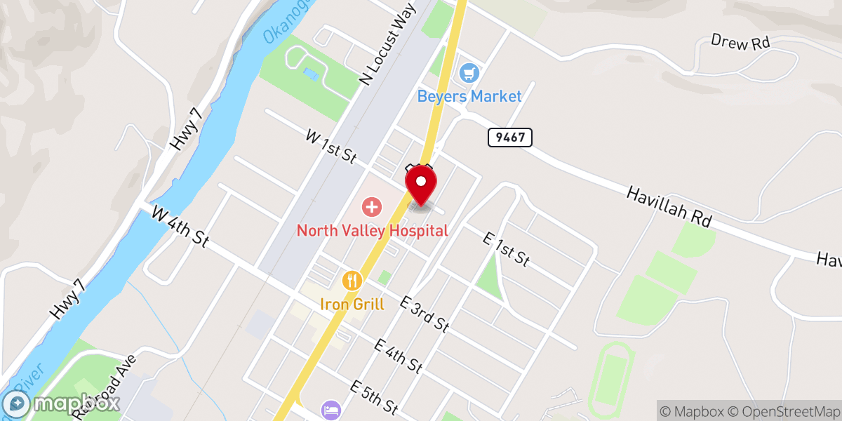 Map showing location of Holy Rosary Catholic Church