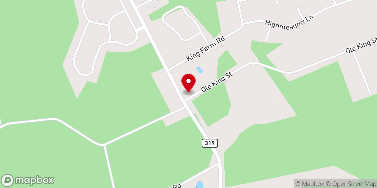 Map showing location of Mt Ariel Free Will Baptist Church