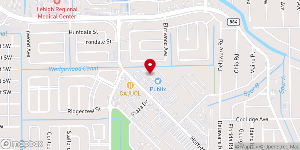 Map showing location of Supercuts