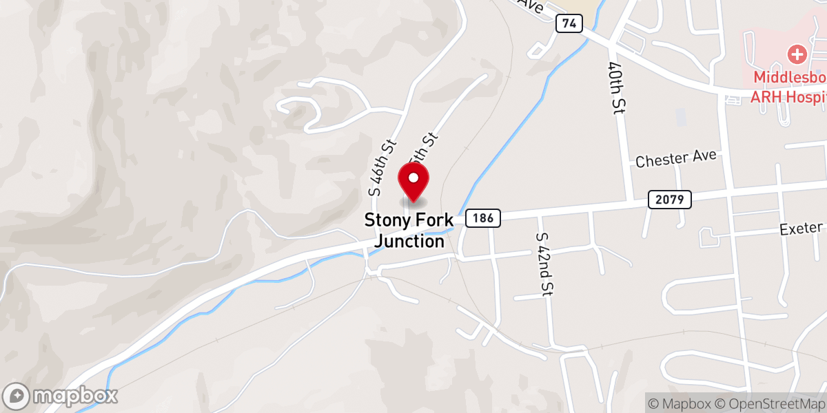Map showing location of Old Yellow Creek Missionary Baptist Church