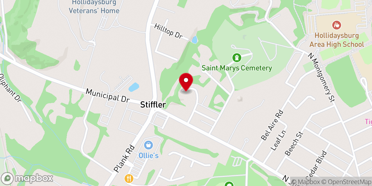 Map showing location of Alliance Church Hollidaysburg