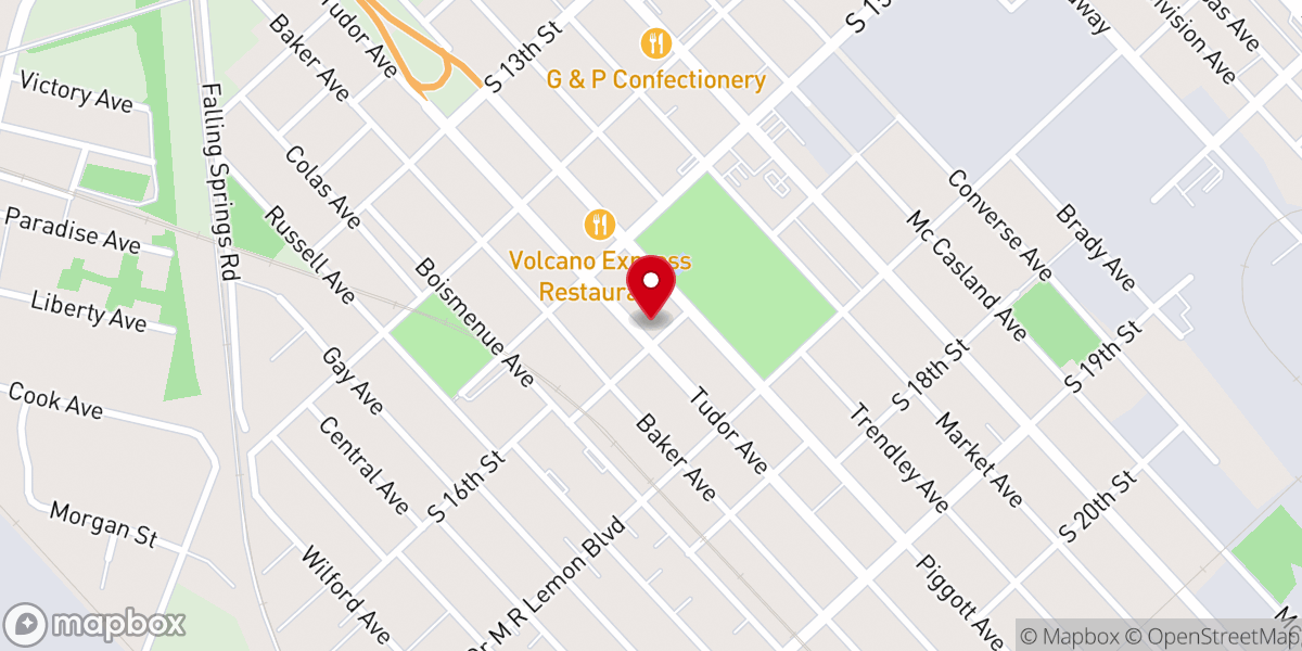 Map showing location of Truelight Baptist Church