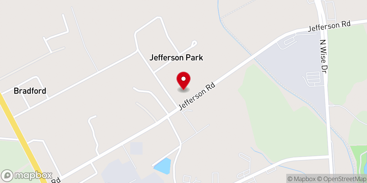 Map showing location of Jefferson Rd FWB Church