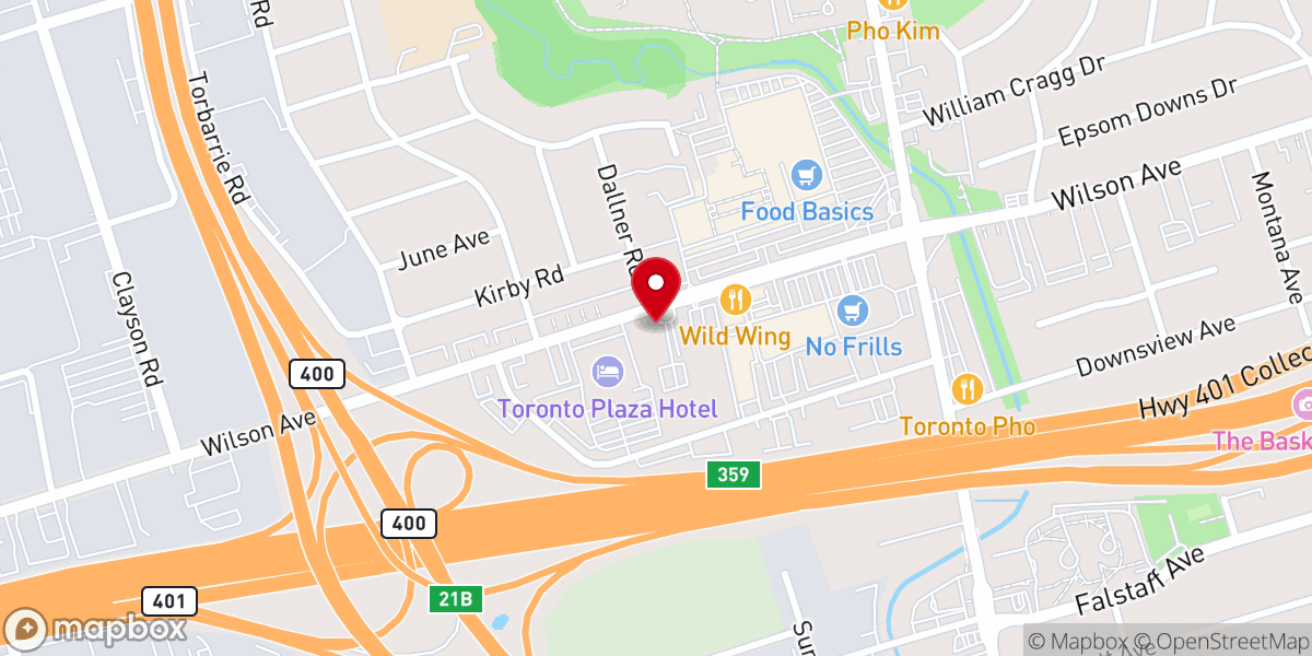 Map showing location of West Toronto Church Of God