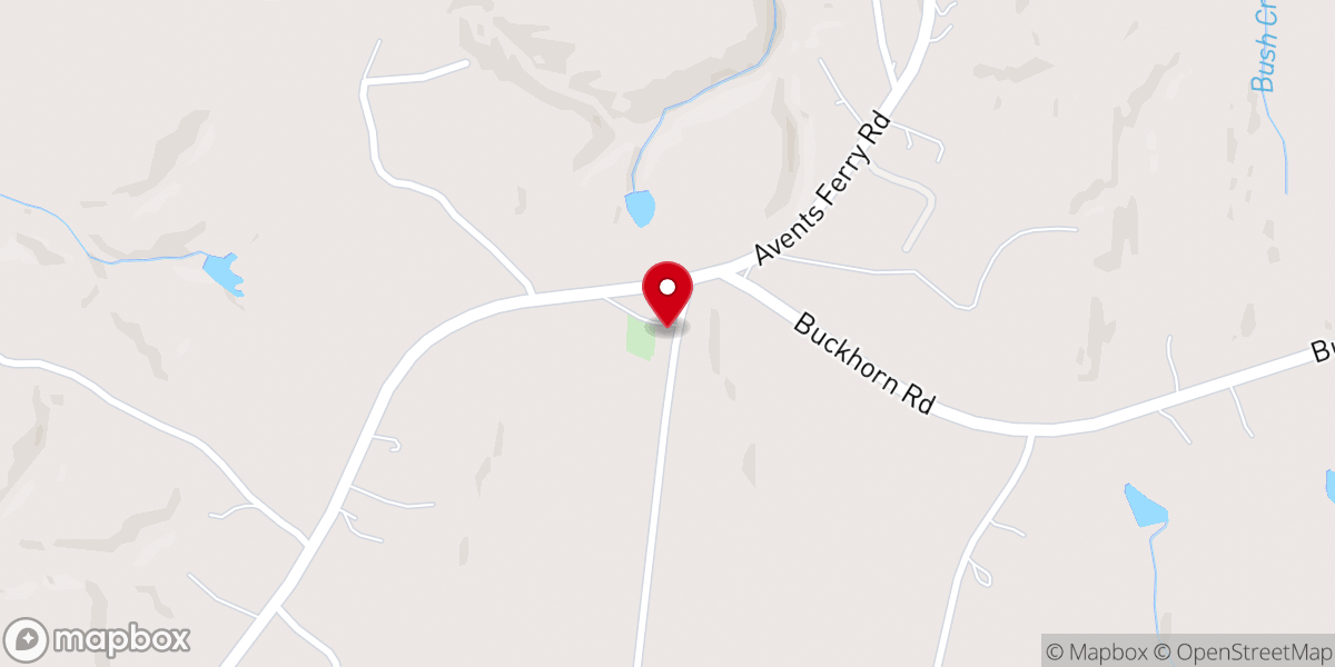 Map showing location of Salem Presbyterian Church