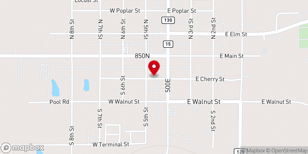 Map showing location of St John's Episcopal Church