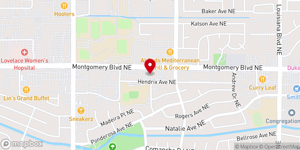 Map showing location of Del Norte Baptist Church