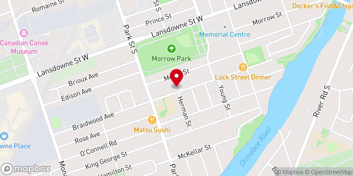 Map showing location of Braidwood Bible Chapel