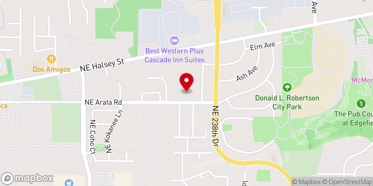 Map showing location of Wood Village Baptist Church