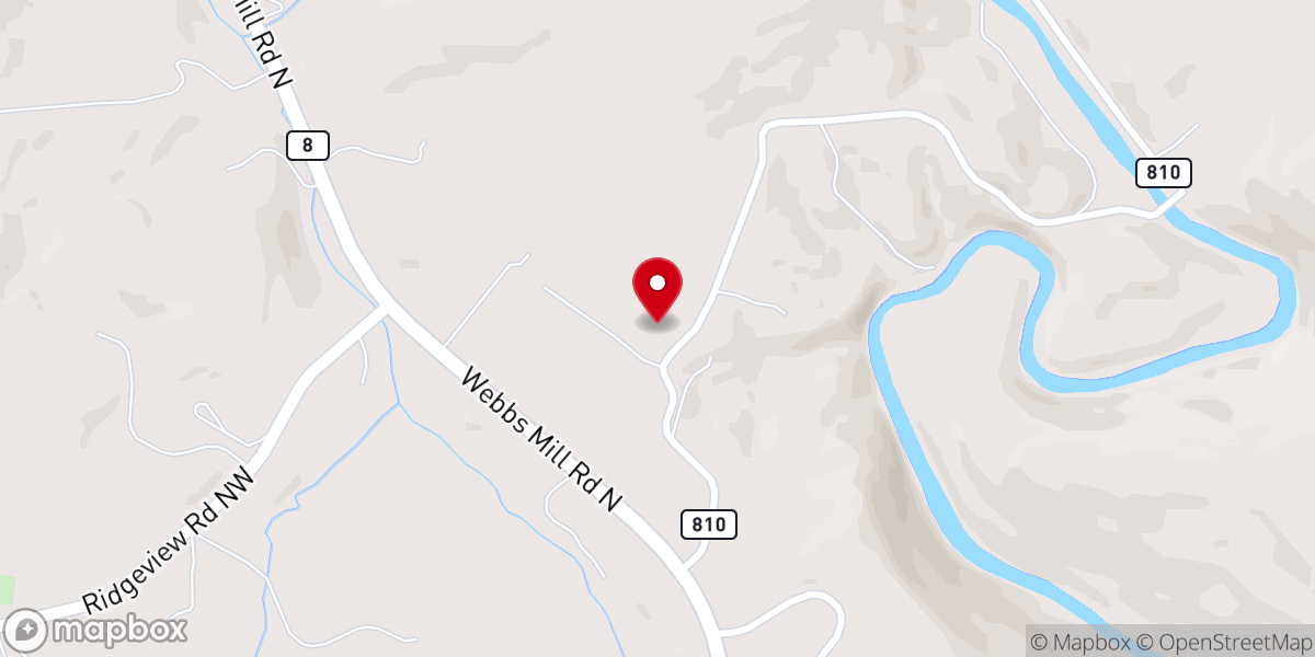 Map showing location of Grace Baptist Church