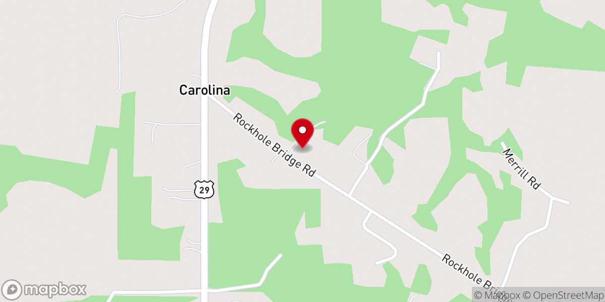 Map showing location of Carolina Church