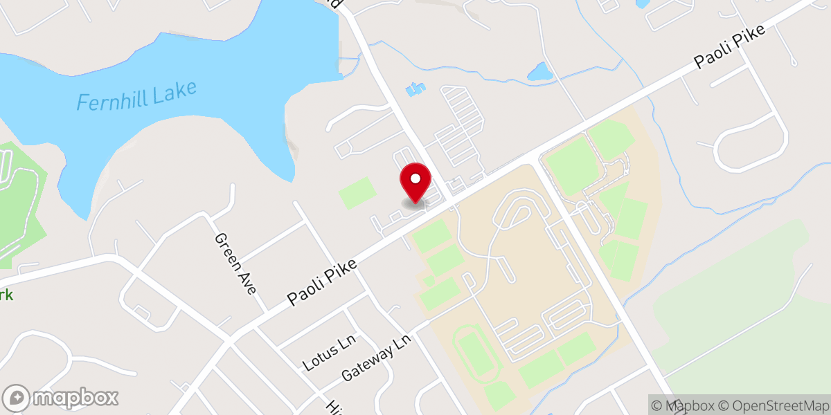 Map showing location of Bible Baptist Church