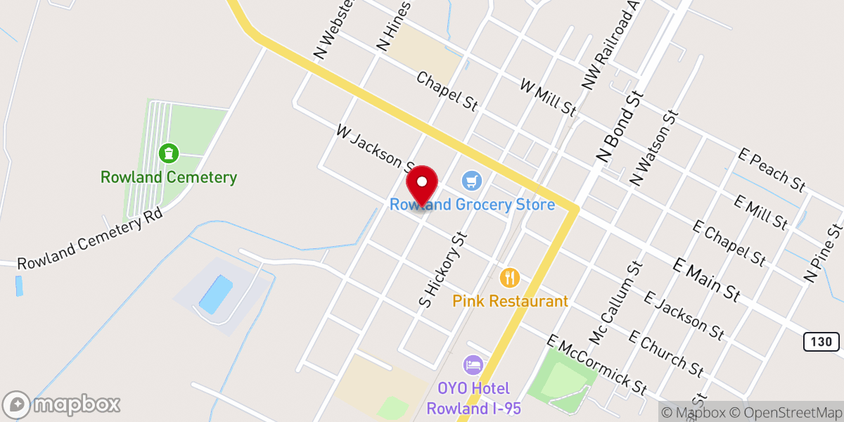 Map showing location of New Hope United Methodist Church