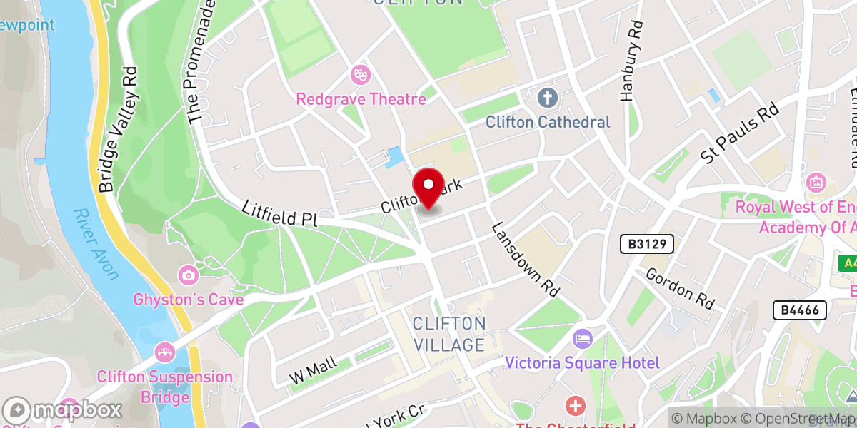Map showing location of Christ Church