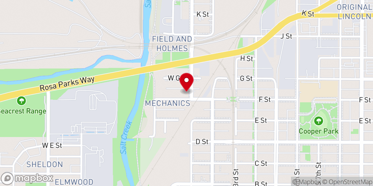 Map showing location of First Street Bible Church