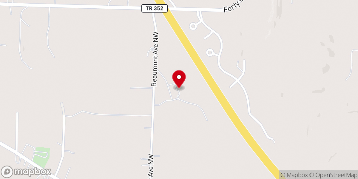 Map showing location of Forty Corners Church of God