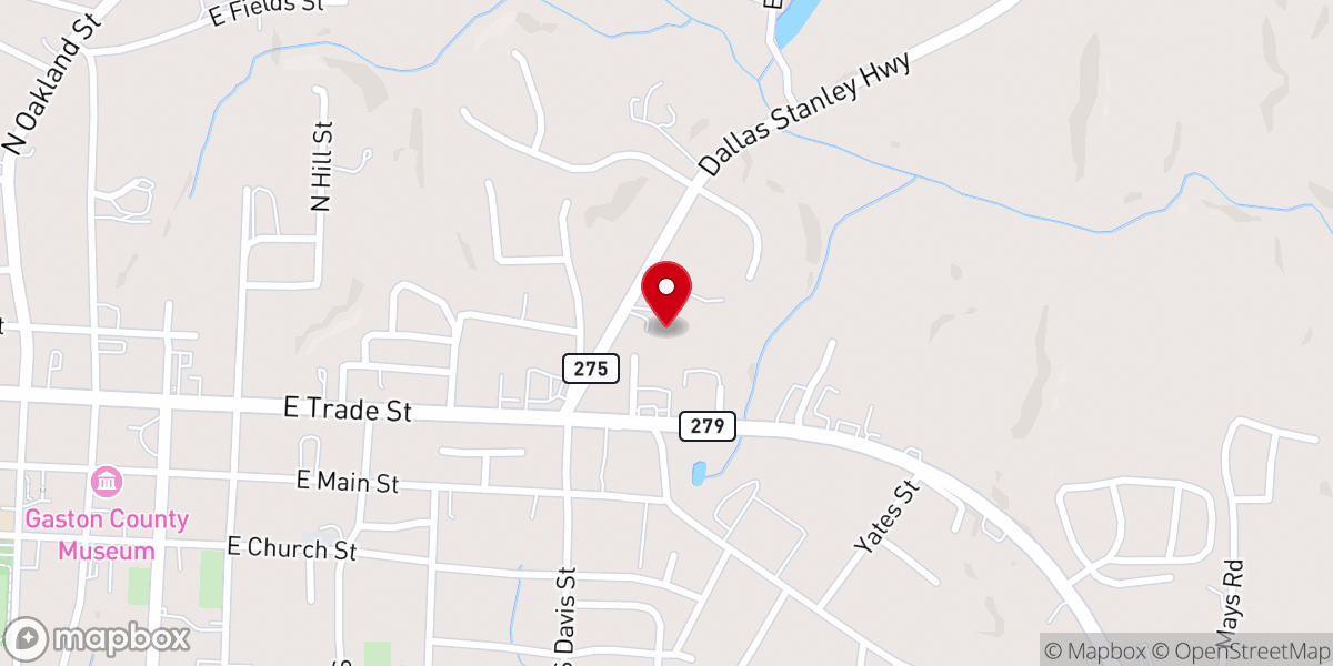 Map showing location of Hillview Baptist Church