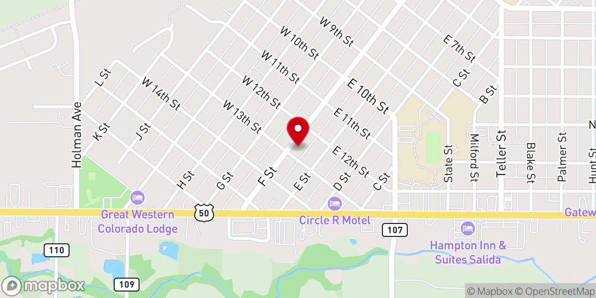 Map showing location of First Lutheran Church