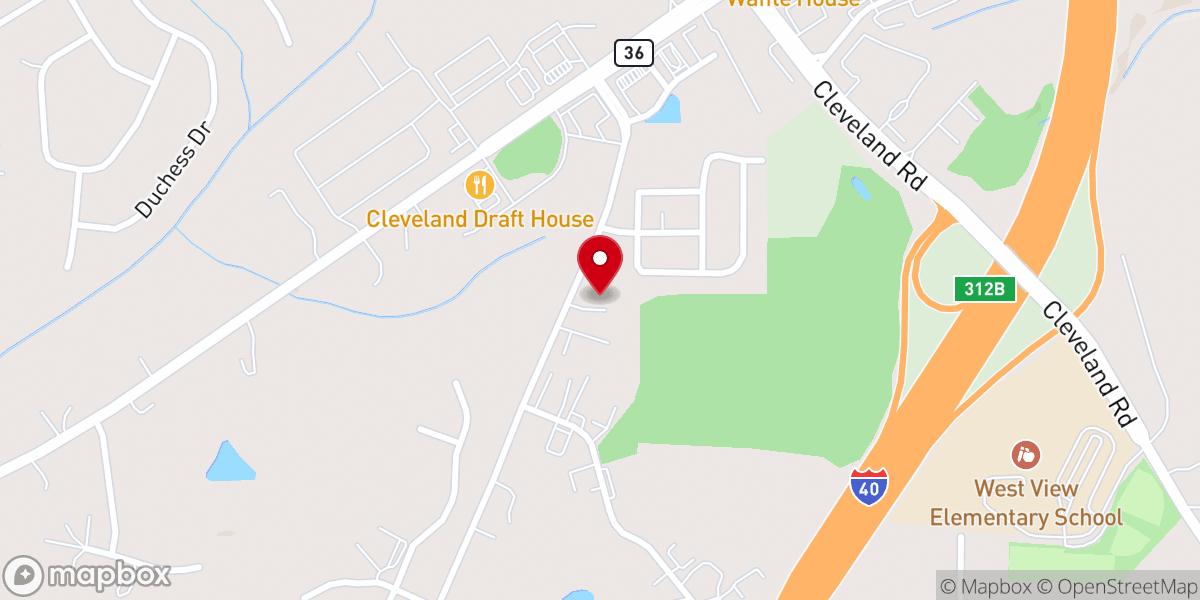 Map showing location of St Amanda Baptist Church