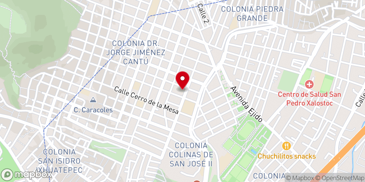 Map showing location of Parroquia de San José Obrero
