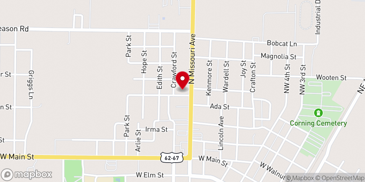 Map showing location of St. Matthew Lutheran Church