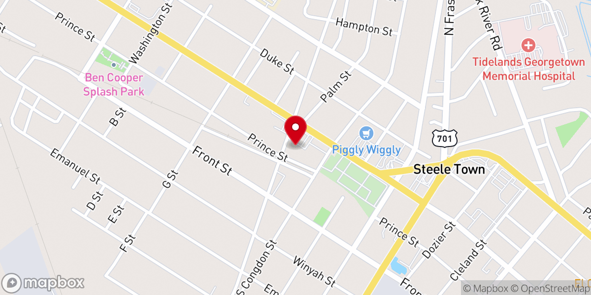 Map showing location of Primera Iglesia Pentecostal De Georgetown