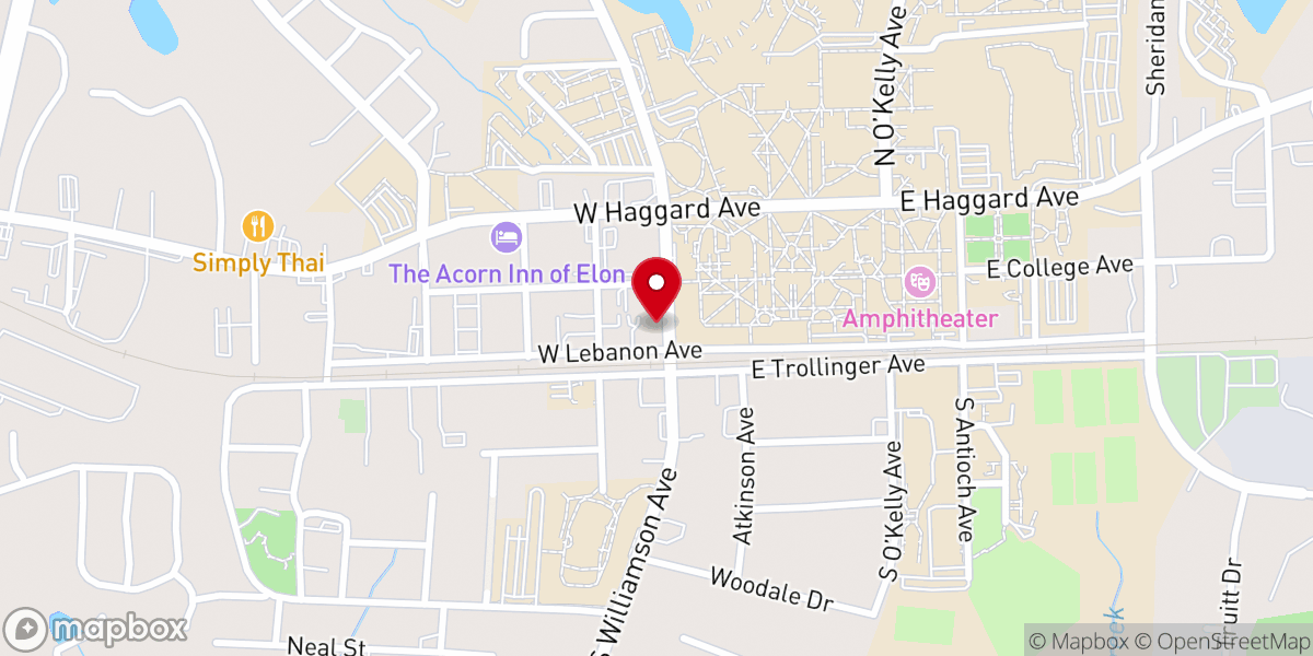 Map showing location of The Oak House