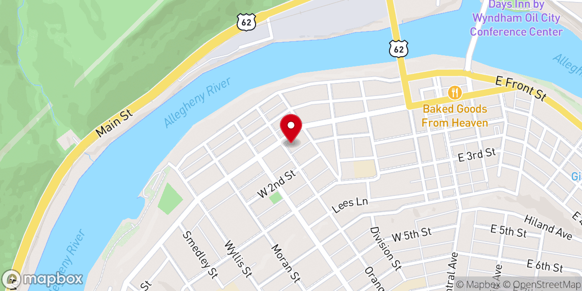 Map showing location of Cornerstone Bible Church