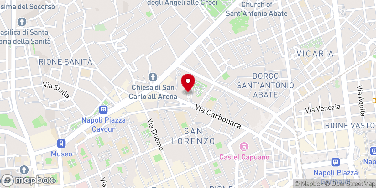 Map showing location of Cappella di Santa Monica