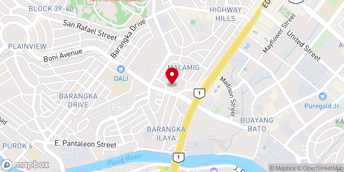 Map showing location of The Potter's House Christian Center